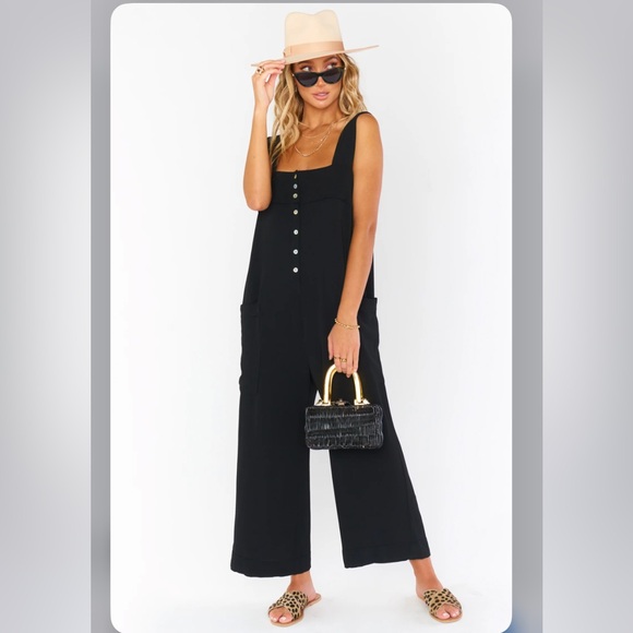 Show Me Your MuMu Run Around Jumpsuit Romper Pockets Maternity Summer Vacation - Picture 2 of 6